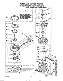 PUMP AND MOTOR Diagram and Parts List for DU980QPDB5  Whirlpool Dishwasher