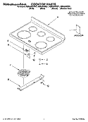 Part Location Diagram of WP8523047 Whirlpool Front Left/Right Surface Element