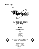 SECTION Diagram and Parts List for RH4336XLW0  Whirlpool Range Hood