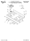 COOKTOP, LITERATURE Diagram and Parts List for SF195LEHT5  Whirlpool Range