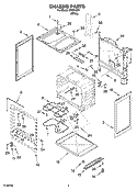 CHASSIS PARTS Diagram and Parts List for IRE31301  Inglis Range