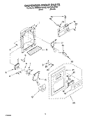 DISPENSER FRONT Diagram and Parts List for KSRD25FKBT02  KitchenAid Refrigerator