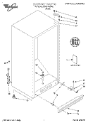 CABINET, LITERATURE Diagram and Parts List for EV200FXGW03  Whirlpool Freezer