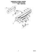 CONTROL PANEL PARTS Diagram and Parts List for GU2548XTPS1  Whirlpool Dishwasher