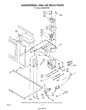 MAGNETRON AND AIR FLOW Diagram and Parts List for RM955PXPW1  Whirlpool Microwave Oven Combo