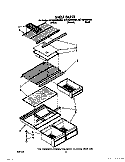 SHELF Diagram and Parts List for 6ET16ZKXWG00  Whirlpool Refrigerator
