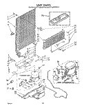 UNIT Diagram and Parts List for ET14JKXMWR5  Whirlpool Refrigerator