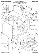 SECTION Diagram and Parts List for KEYL510BWH0  KitchenAid Dryer
