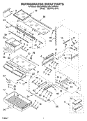 REFRIGERATOR SHELF PARTS Diagram and Parts List for KBLC36FKB02  KitchenAid Refrigerator