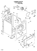 SECTION Diagram and Parts List for CEDX563JQ2  Crosley Dryer