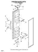 FREEZER DOOR PARTS Diagram and Parts List for IS25AGXRQ00  Inglis Refrigerator
