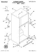 CABINET PARTS Diagram and Parts List for TT21AKXKQ03  Estate Refrigerator