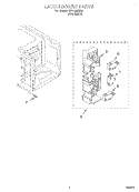 LATCH BOARD Diagram and Parts List for GT1196SHS0  Whirlpool Microwave