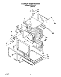 LOWER OVEN Diagram and Parts List for KEBS246YWH1  KitchenAid Wall Oven