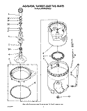 AGITATOR, BASKET AND TUB Diagram and Parts List for KAWE860WWH2  KitchenAid Washer