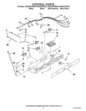 CONTROL PARTS Diagram and Parts List for KSRG25FVWH06  KitchenAid Refrigerator
