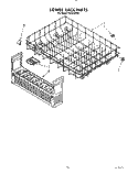 LOWER RACK Diagram and Parts List for KUDI22XX0  KitchenAid Dishwasher