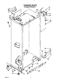CABINET Diagram and Parts List for KSSS42MWX01  KitchenAid Refrigerator
