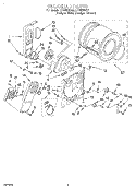SECTION Diagram and Parts List for LER5634EQ0  Whirlpool Dryer