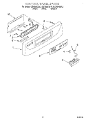 CONTROL PANEL Diagram and Parts List for KUDR24SEBL1  KitchenAid Dishwasher