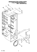 REFRIGERATOR LINER PARTS Diagram and Parts List for BRS70EMANA00  Whirlpool Refrigerator