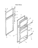 DOOR Diagram and Parts List for 8619W0A  Roper Refrigerator