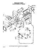 ICEMAKER Diagram and Parts List for ET18JMYSM00  Whirlpool Refrigerator