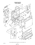 DOOR Diagram and Parts List for DU9200XT4  Whirlpool Dishwasher