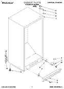 CABINET Diagram and Parts List for TVF15FRAW00  Whirlpool Freezer