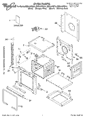 OVEN PARTS Diagram and Parts List for RBS245PDB16  Whirlpool Wall Oven