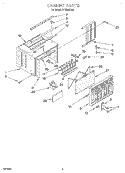 CABINET Diagram and Parts List for AR0500XA3  Whirlpool Air Conditioner