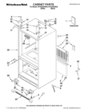 CABINET PARTS Diagram and Parts List for KFCS22EVBL5  KitchenAid Refrigerator