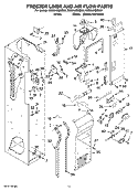 FREEZER LINER AND AIR FLOW PARTS Diagram and Parts List for KSSS48QMB03  KitchenAid Refrigerator