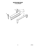 BACKGUARD Diagram and Parts List for RF0100XRW1  Whirlpool Range