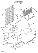 UNIT PARTS Diagram and Parts List for RT14BKXKQ03  Roper Refrigerator