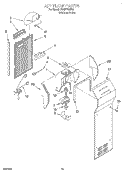 AIR FLOW Diagram and Parts List for 3XART720F00  Whirlpool Refrigerator