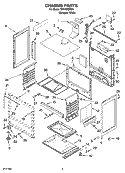 CHASSIS PARTS Diagram and Parts List for SF315PEPQ4  Whirlpool Range