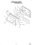 OVEN DOOR Diagram and Parts List for RB760PXBB0  Whirlpool Wall Oven