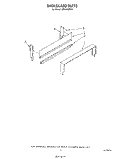 BACKGUARD Diagram and Parts List for SF0100ERW0  Whirlpool Range