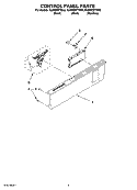CONTROL PANEL PARTS Diagram and Parts List for KUDE03FTBL0  KitchenAid Dishwasher