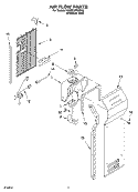 AIR FLOW PARTS Diagram and Parts List for KSBP25FKSS02  KitchenAid Refrigerator