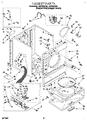 CABINET Diagram and Parts List for LGV6634DZ0  Whirlpool Dryer