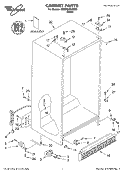 CABINET, LITERATURE Diagram and Parts List for 6GD2SHQXKB00  Whirlpool Refrigerator