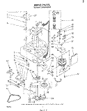 DRIVE Diagram and Parts List for LA5580XMW0  Whirlpool Washer
