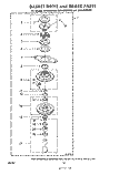 BASKET DRIVE AND BRAKE Diagram and Parts List for 3CFA2000W6  Whirlpool Washer