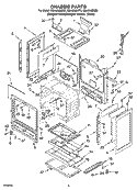 CHASSIS PARTS Diagram and Parts List for GS440LEMQ3  Whirlpool Range