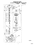 GEARCASE Diagram and Parts List for 3XLA87W72AW0  Whirlpool Washer