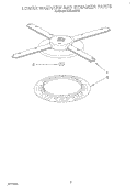 LOWER WASHARM AND STRAINER Diagram and Parts List for KUDJ23HY2  KitchenAid Dishwasher