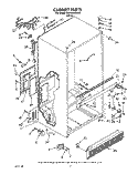 CABINET Diagram and Parts List for EB22RKXXW00  Whirlpool Refrigerator