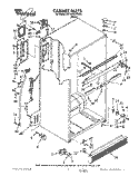 CABINET Diagram and Parts List for 8ET18RKXYN00  Whirlpool Refrigerator